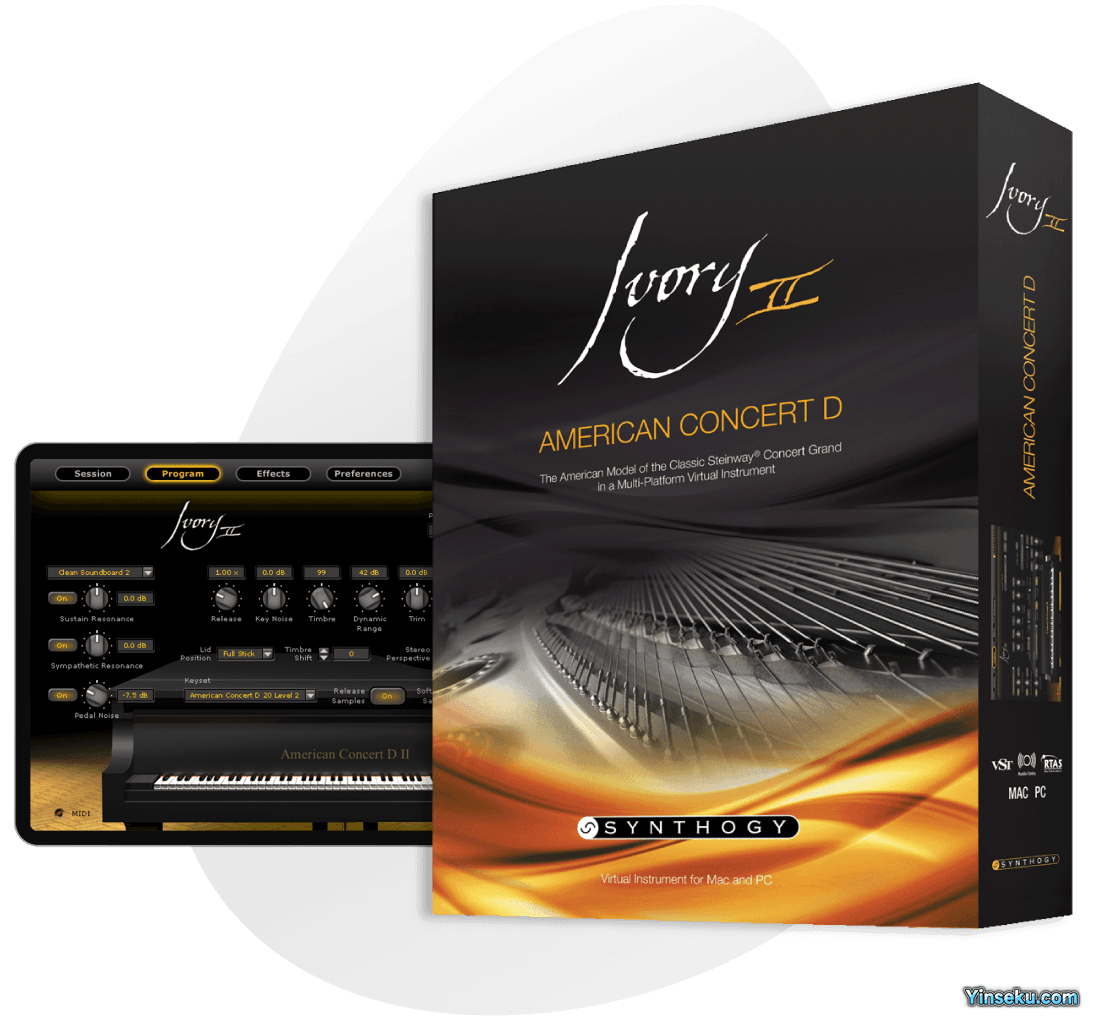 Synthogy Ivory II American Concert D 象牙钢琴音色库-美国音乐会D